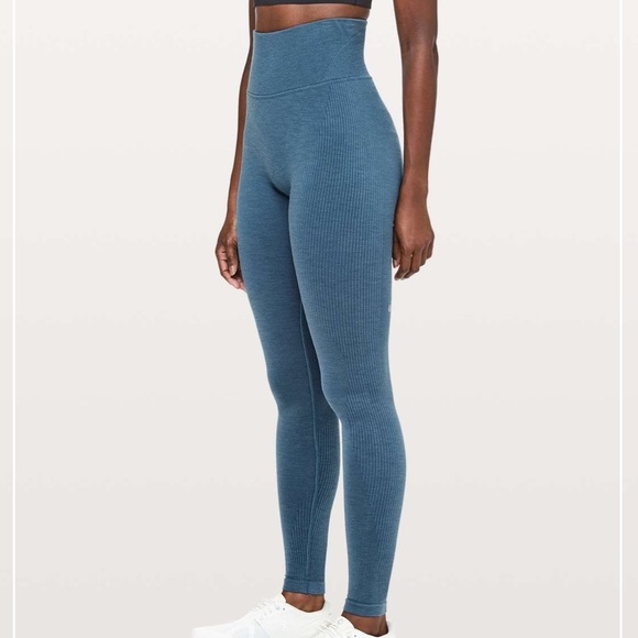 lululemon athletica Pants - Lululemon Keep The Heat Thermal Tight Petrol Blue